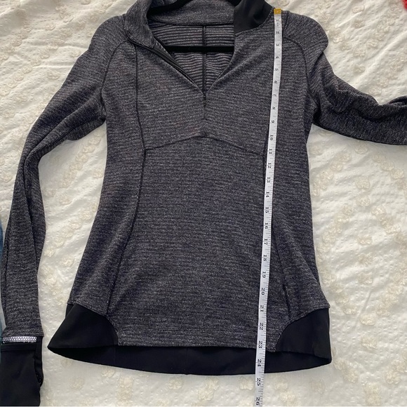 Lululemon Long Sleeve Half Zip Size 4 - Runderful gray grey - Picture 8 of 8